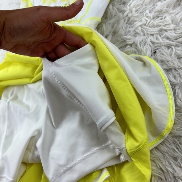 Lululemon Court Crush Dress Cross Court Wash Electric Lemon Multi Electric Lemon - Picture 8 of 12